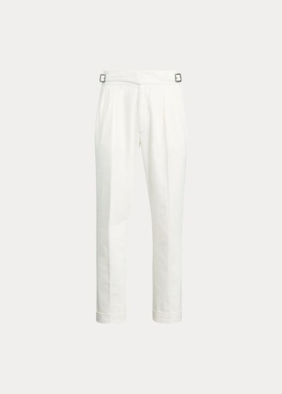 Pantalones De Traje Ralph Lauren Hombre Blancos - Buckled Chino - MRNUT7920